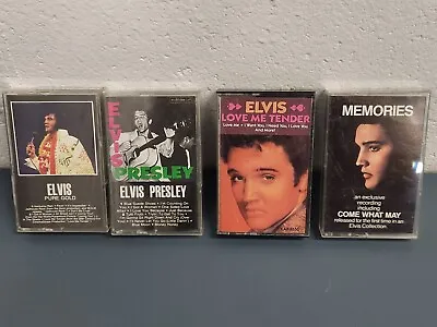 Lot Of 4 ELVIS PRESLEY Cassette Tapes Self Titled Love Me Tender Come What May • $12.50