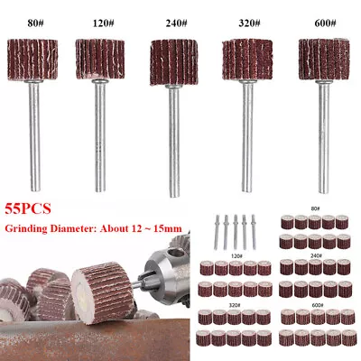 £8.38 • Buy 50x Flap Wheel Sanding Sandpaper Disc For Dremel Rotary Polish Tool 80-600 Grit