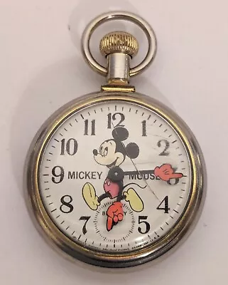 Vintage 1960's Bradley Mickey Mouse Pocket Watch - Working • $25