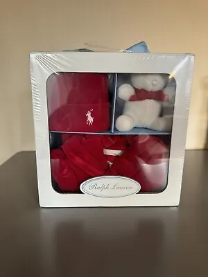 Ralph Lauren Baby 3 Piece Red Velvet Babygrow Gift Set Size 3 Months NEW • £40