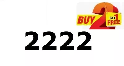 Gold VIP Easy To Remember 2222 Mobile Phone Numbers • £10