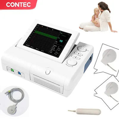 Portable Fetal Monitor Color FHR Battery Fetal Movement+2 Probe+Printer CMS800G • $559