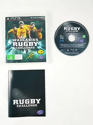 Wallabies Rugby Challenge PlayStation 3 PS3 Game With Manual - Like New • $9.95