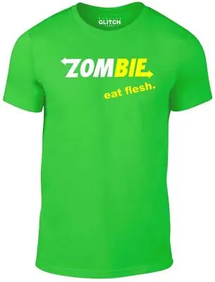 Zombie Eat Flesh Men's T-Shirt - Gift Dead Zombie Walking Blood Walker Halloween • £12.99