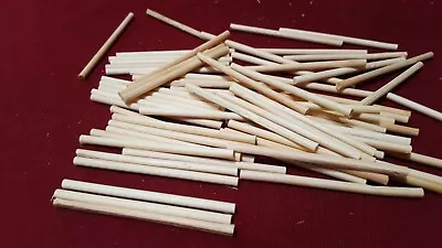 $9.47 • Buy 100 Pc DIY Round Bamboo Wood Sticks 3 Inch 