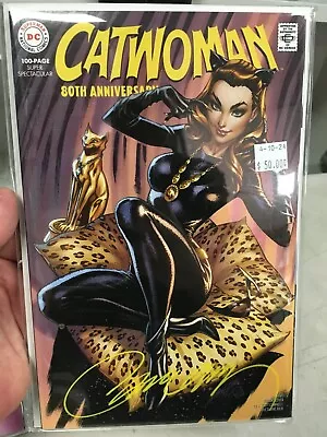 Catwoman 80th Anniversary #1 J. Scott Campbell Exclusive 60s Cover  Signed COA • $50