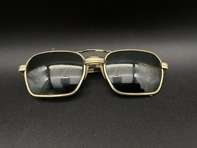 Vintage Safilo 12K GF Oversized Lens Aviator Sunglasses Frames 1980s Hipster • $100