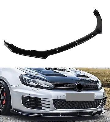 Front Bumper Spoiler Lip Valance Splitter Base Gloss Black For VW Golf MK6 GTI • $69.95