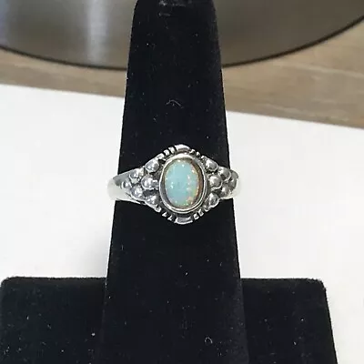 BEAUTIFUL VINTAGE 925 STERLING SILVER FIRE OPAL RING SIZE 6 4.42 Grams ~RR007~ • $22.50