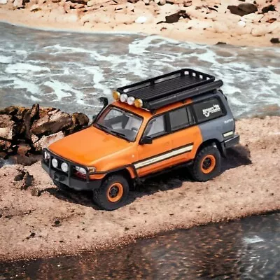 GCD Toyota Land Cruiser LC80 Orange/Grey  Modified Version With Accessories 1:64 • $34.99