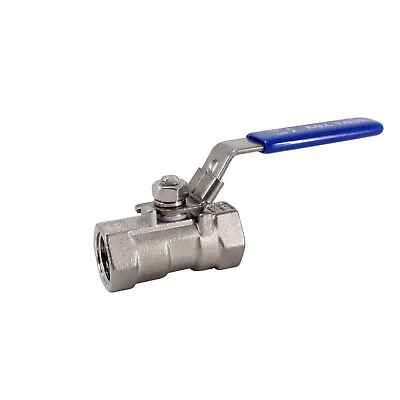 One Piece Ball Valve 3/8  NPT Female X 3/8  NPT Female SS304 150 PSI • $8.99