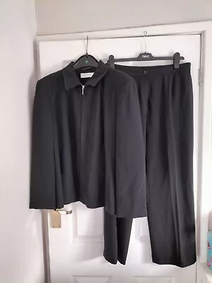 £29.99 • Buy Gorgeous Black Collared Jacket 18 Trousers 16 BERKETEX Suit Lined