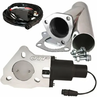 QTP Single 2.5in Electric Valve / Wiring / 1 Toggle Switch / 1 2.5in SS Exhaust • $268.96