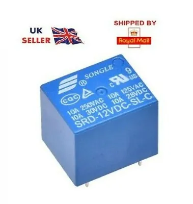 £2.45 • Buy 5V, 12V, 24V DC Mini Power Relay SPDT 10A PCB Mount 5 Pins UK* 