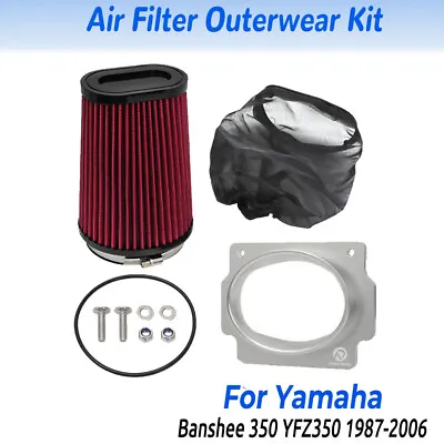 Pro Flow Airbox Adapter Air Filter Outerwear Kit For Yamaha Banshee 350 YFZ350 • $66.79