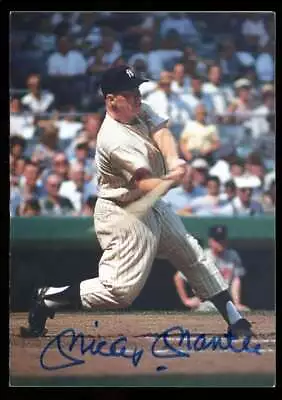 Mickey Mantle Signed 5x7 Booklet/Photo 1990 Score Autograph JSA LOA D10211 • $399.99