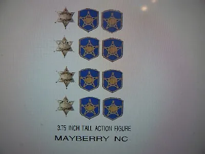 Mayberry Sheriff And Deputy Logos For  3.75 Inch Action Figures • $9.99