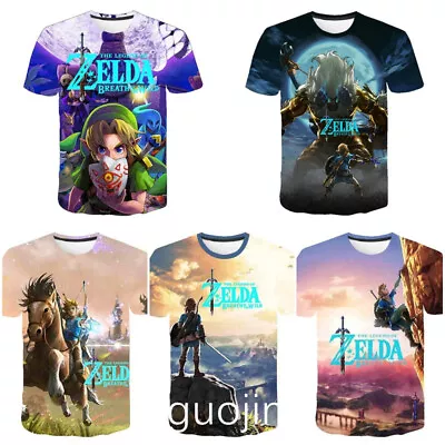 Legend Of Zelda T-shirt Unisex Men Boys Kids T-shirt Short Sleeve Tee Top Gift • £10.78