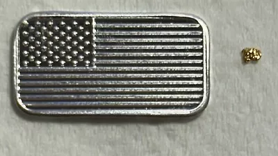 1 GRAM USA FLAG SILVER BAR & 1x ALASKAN GOLD NUGGET FROM LARGE COLLECTION • $7.99