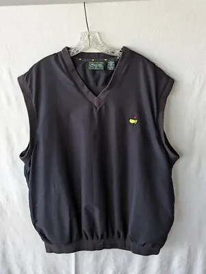 Vintage Used Men's PGA Masters Collection Black Polyester Golf Vest Size XXL • $45