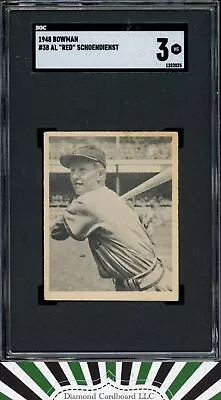 1948 Bowman #38 Red Schoendienst SGC 3 VG HOF RC Rookie • $240