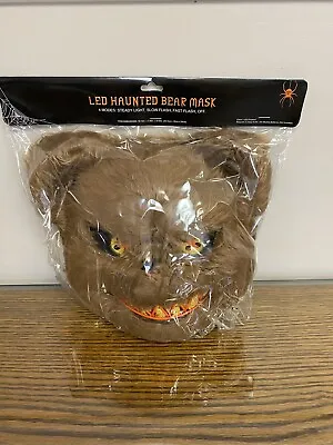 Halloween Plush Bloody Rabbit LED Mask Horror Mad Bear Scary Mask Funny Party • $15