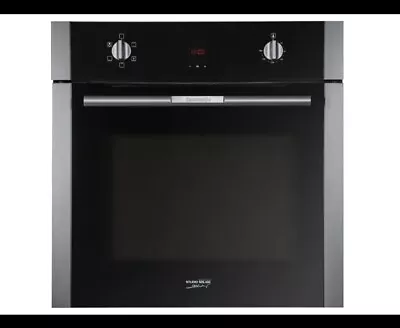 Baumatic Studio Solari 60cm Black Glass & Titanium Electric Oven BSO65 • $450