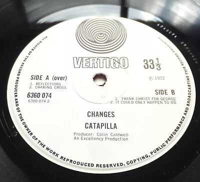 Catapilla - Changes // Orig 1st UK '72 Vertigo Swirl LP Top Copy • $1617.92