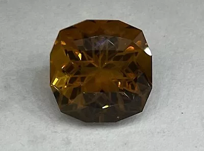 MADEIRA CITRINE 16X16X12 MM 18.09 Cts CUSHION CUT GEMSTONE CLOSEOUT  FROM BRAZIL • £111.68