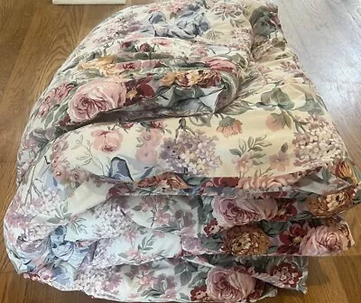 RALPH Lauren Full/Queen Comforter ALLISON Bed FLORAL Reversible EUC Retired REAd • $99.99