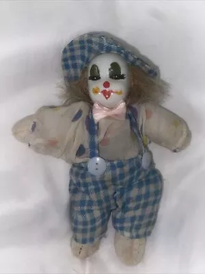 Classic Treasures 5  Mini Clown Doll Porcelain Hand-painted Head & Sandbag Body • $14.57