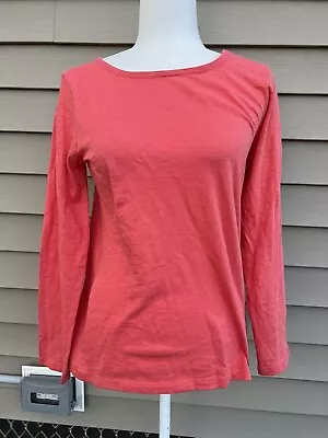 J.Crew Women's Red Painter Tee With Buttons Size Large Red Color 100% Cotton • $39.99