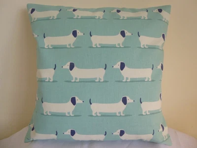 £8.99 • Buy 16  Cushion Cover Dachshund Sausage Hound Dog Duck Egg Blue Cottage Farmhouse 