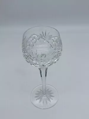 Vintage Czech Bohemian Diamond Cut To Clear Crystal 7 7/8” Wine Goblet Stem • $25.19