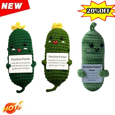 Mini Handmade Emotional Support Pickled Cucumber Gift Crochet Support 2024 UK • £2.66