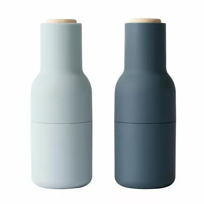 Menu Bottle Grinders - Blues With Beech Lids Salt And Pepper Grinder • $79.99