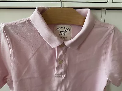 J. Crew Crewcuts  Boys Pink Polo Shirt In Size 10 Pointer Dog Critter • $8