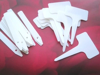 £1.10 • Buy Pack Of PLANT MARKER STICKS TAGS Seed T Shape Labels Seedlings White Bulbs Herbs