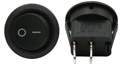 2 Pack 6a 250v 10a 125v Spst On/off 2 Position Mini Round Rocker Switch 12v • $7.25