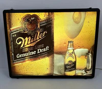 Vintage Miller Genuine Draft Light Up Beer Sign Memorabilia Advertising 1986 • $74.24