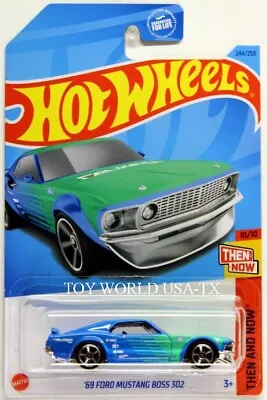 2023 Hot Wheels #244 Then And Now '69 Ford Mustang Boss 302 Falken Tires • $2.50