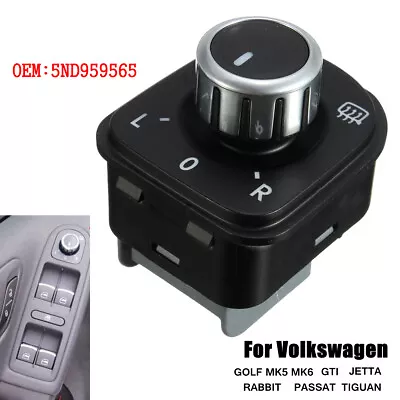 Side Mirror Adjust Knob Switch For VW Jetta Golf MK5 MK6 Passat CC Tiguan • $10.45