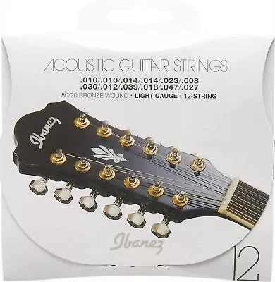 NEW Ibanez 12 String For 80/20 Acoustic Guitar Bronze Coated Light Scale IACS12C • $17.71