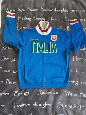 Mondetta Jacket Adult Medium Blue Italy Italia Soccer Futbol Warm Up Patch Mens • $34.99