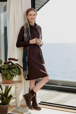 £19.98 • Buy Seasalt Women's Dress - Brown Merrymeet Knitted Dress - Regular - Bitter Cocoa