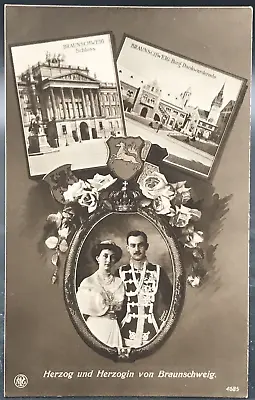 1913 RPPC Wedding Ernst August Brunswick & Victoria Louise Prussia Postcard WWI • $9.99