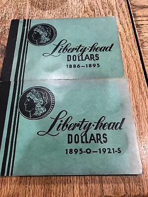 Vintage Meghrig Coin Albums (2) Liberty Head Dollars 1886-1895 & 1895o -1921s • $24.95