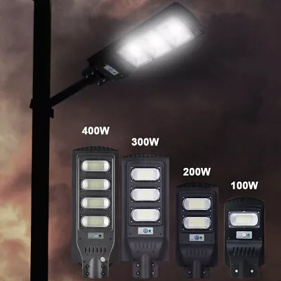 9990000000LM Solar Motion Sensor Street Light Super Bright Outdoor LED Road Lamp • £23.56