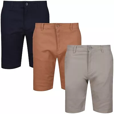 New Mens Kangol Chino Shorts Stretch Cotton Knee Length Half Pants Casual Summer • £11.99