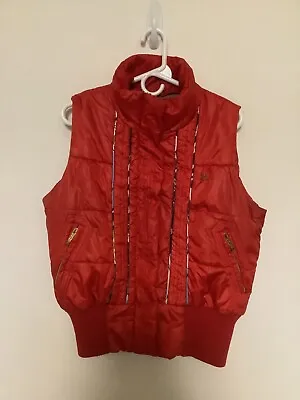 Ecko Red Women's 100% Polyester Red Puffer Vest Size L • $19.60